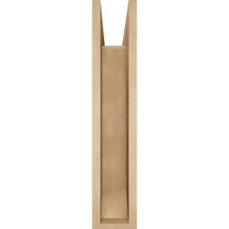 Ekena Millwork - BKTUR0554X24X28WTL06RCPR - Timberthane Faux Wood Westlake Style Bracket w/ Offset Brace, Slat Ends, 5 1/2"W x 24"D x 28"H, Primed Tan