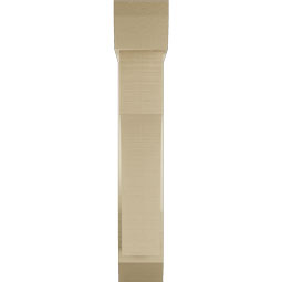 Ekena Millwork - BKTUR0554X24X32WTL06RCPR - Timberthane Faux Wood Westlake Style Bracket w/ Offset Brace, Slat Ends, 5 1/2"W x 24"D x 32"H, Primed Tan