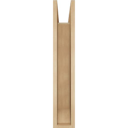 Ekena Millwork - BKTUR0554X24X32WTL06RCPR - Timberthane Faux Wood Westlake Style Bracket w/ Offset Brace, Slat Ends, 5 1/2"W x 24"D x 32"H, Primed Tan