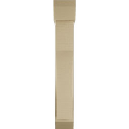 Ekena Millwork - BKTUR0554X24X36WTL06RCPR - Timberthane Faux Wood Westlake Style Bracket w/ Offset Brace, Slat Ends, 5 1/2"W x 24"D x 36"H, Primed Tan