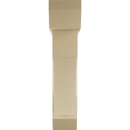 Ekena Millwork - BKTUR0554X26X26WTL06RCPR - Timberthane Faux Wood Westlake Style Bracket w/ Offset Brace, Slat Ends, 5 1/2"W x 26"D x 26"H, Primed Tan
