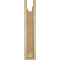 Ekena Millwork - BKTUR0554X26X30WTL06RCPR - Timberthane Faux Wood Westlake Style Bracket w/ Offset Brace, Slat Ends, 5 1/2"W x 26"D x 30"H, Primed Tan