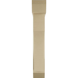 Ekena Millwork - BKTUR0554X26X34WTL06RCPR - Timberthane Faux Wood Westlake Style Bracket w/ Offset Brace, Slat Ends, 5 1/2"W x 26"D x 34"H, Primed Tan