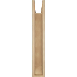 Ekena Millwork - BKTUR0554X26X34WTL06RCPR - Timberthane Faux Wood Westlake Style Bracket w/ Offset Brace, Slat Ends, 5 1/2"W x 26"D x 34"H, Primed Tan