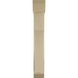 Ekena Millwork - BKTUR0554X26X38WTL06RCPR - Timberthane Faux Wood Westlake Style Bracket w/ Offset Brace, Slat Ends, 5 1/2"W x 26"D x 38"H, Primed Tan