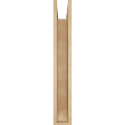 Ekena Millwork - BKTUR0554X26X38WTL06RCPR - Timberthane Faux Wood Westlake Style Bracket w/ Offset Brace, Slat Ends, 5 1/2"W x 26"D x 38"H, Primed Tan