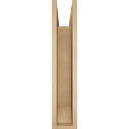 Ekena Millwork - BKTUR0554X28X28WTL06RCPR - Timberthane Faux Wood Westlake Style Bracket w/ Offset Brace, Slat Ends, 5 1/2"W x 28"D x 28"H, Primed Tan