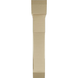 Ekena Millwork - BKTUR0554X28X32WTL06RCPR - Timberthane Faux Wood Westlake Style Bracket w/ Offset Brace, Slat Ends, 5 1/2"W x 28"D x 32"H, Primed Tan
