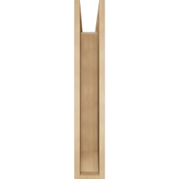 Ekena Millwork - BKTUR0554X28X32WTL06RCPR - Timberthane Faux Wood Westlake Style Bracket w/ Offset Brace, Slat Ends, 5 1/2"W x 28"D x 32"H, Primed Tan