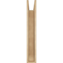 Ekena Millwork - BKTUR0554X28X36WTL06RCPR - Timberthane Faux Wood Westlake Style Bracket w/ Offset Brace, Slat Ends, 5 1/2"W x 28"D x 36"H, Primed Tan