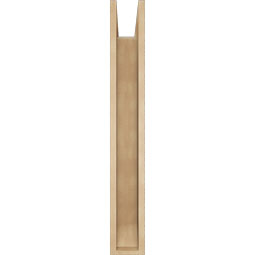 Ekena Millwork - BKTUR0554X28X40WTL06RCPR - Timberthane Faux Wood Westlake Style Bracket w/ Offset Brace, Slat Ends, 5 1/2"W x 28"D x 40"H, Primed Tan