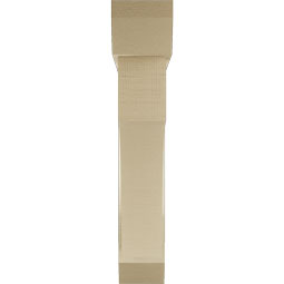 Ekena Millwork - BKTUR0554X30X30WTL06RCPR - Timberthane Faux Wood Westlake Style Bracket w/ Offset Brace, Slat Ends, 5 1/2"W x 30"D x 30"H, Primed Tan