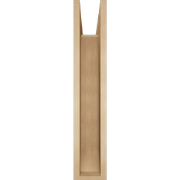 Ekena Millwork - BKTUR0554X30X30WTL06RCPR - Timberthane Faux Wood Westlake Style Bracket w/ Offset Brace, Slat Ends, 5 1/2"W x 30"D x 30"H, Primed Tan