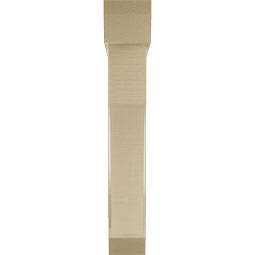 Ekena Millwork - BKTUR0554X30X34WTL06RCPR - Timberthane Faux Wood Westlake Style Bracket w/ Offset Brace, Slat Ends, 5 1/2"W x 30"D x 34"H, Primed Tan
