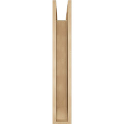 Ekena Millwork - BKTUR0554X30X36WTL06RCPR - Timberthane Faux Wood Westlake Style Bracket w/ Offset Brace, Slat Ends, 5 1/2"W x 30"D x 36"H, Primed Tan