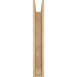 Ekena Millwork - BKTUR0554X30X38WTL06RCPR - Timberthane Faux Wood Westlake Style Bracket w/ Offset Brace, Slat Ends, 5 1/2"W x 30"D x 38"H, Primed Tan