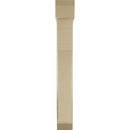 Ekena Millwork - BKTUR0554X30X42WTL06RCPR - Timberthane Faux Wood Westlake Style Bracket w/ Offset Brace, Slat Ends, 5 1/2"W x 30"D x 42"H, Primed Tan