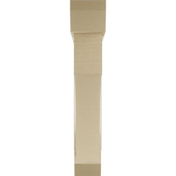 Ekena Millwork - BKTUR0554X32X32WTL06RCPR - Timberthane Faux Wood Westlake Style Bracket w/ Offset Brace, Slat Ends, 5 1/2"W x 32"D x 32"H, Primed Tan