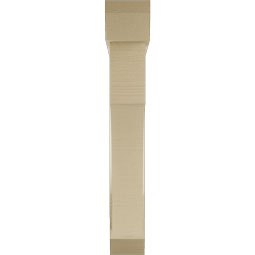 Ekena Millwork - BKTUR0554X32X36WTL06RCPR - Timberthane Faux Wood Westlake Style Bracket w/ Offset Brace, Slat Ends, 5 1/2"W x 32"D x 36"H, Primed Tan