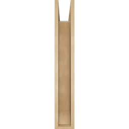 Ekena Millwork - BKTUR0554X32X36WTL06RCPR - Timberthane Faux Wood Westlake Style Bracket w/ Offset Brace, Slat Ends, 5 1/2"W x 32"D x 36"H, Primed Tan