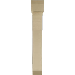 Ekena Millwork - BKTUR0554X32X38WTL06RCPR - Timberthane Faux Wood Westlake Style Bracket w/ Offset Brace, Slat Ends, 5 1/2"W x 32"D x 38"H, Primed Tan