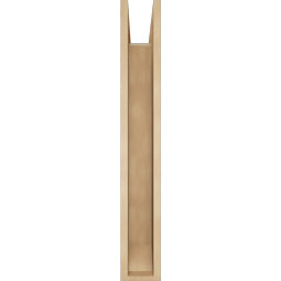 Ekena Millwork - BKTUR0554X32X38WTL06RCPR - Timberthane Faux Wood Westlake Style Bracket w/ Offset Brace, Slat Ends, 5 1/2"W x 32"D x 38"H, Primed Tan