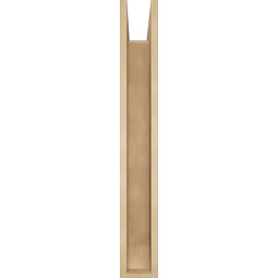 Ekena Millwork - BKTUR0554X32X40WTL06RCPR - Timberthane Faux Wood Westlake Style Bracket w/ Offset Brace, Slat Ends, 5 1/2"W x 32"D x 40"H, Primed Tan