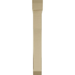 Ekena Millwork - BKTUR0554X32X44WTL06RCPR - Timberthane Faux Wood Westlake Style Bracket w/ Offset Brace, Slat Ends, 5 1/2"W x 32"D x 44"H, Primed Tan