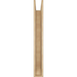 Ekena Millwork - BKTUR0554X32X44WTL06RCPR - Timberthane Faux Wood Westlake Style Bracket w/ Offset Brace, Slat Ends, 5 1/2"W x 32"D x 44"H, Primed Tan