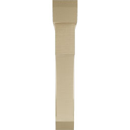 Ekena Millwork - BKTUR0554X34X34WTL06RCPR - Timberthane Faux Wood Westlake Style Bracket w/ Offset Brace, Slat Ends, 5 1/2"W x 34"D x 34"H, Primed Tan