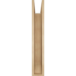 Ekena Millwork - BKTUR0554X34X34WTL06RCPR - Timberthane Faux Wood Westlake Style Bracket w/ Offset Brace, Slat Ends, 5 1/2"W x 34"D x 34"H, Primed Tan