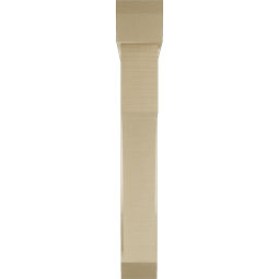 Ekena Millwork - BKTUR0554X34X38WTL06RCPR - Timberthane Faux Wood Westlake Style Bracket w/ Offset Brace, Slat Ends, 5 1/2"W x 34"D x 38"H, Primed Tan