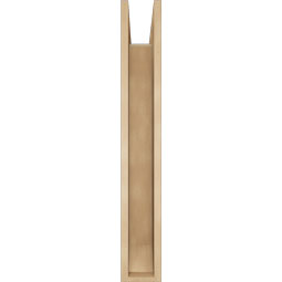 Ekena Millwork - BKTUR0554X34X38WTL06RCPR - Timberthane Faux Wood Westlake Style Bracket w/ Offset Brace, Slat Ends, 5 1/2"W x 34"D x 38"H, Primed Tan