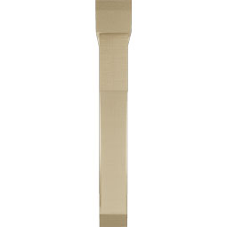 Ekena Millwork - BKTUR0554X34X40WTL06RCPR - Timberthane Faux Wood Westlake Style Bracket w/ Offset Brace, Slat Ends, 5 1/2"W x 34"D x 40"H, Primed Tan