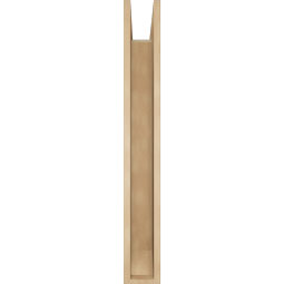 Ekena Millwork - BKTUR0554X34X42WTL06RCPR - Timberthane Faux Wood Westlake Style Bracket w/ Offset Brace, Slat Ends, 5 1/2"W x 34"D x 42"H, Primed Tan