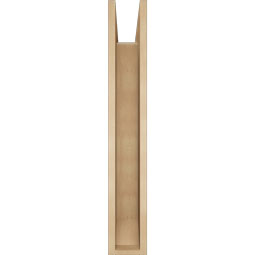 Ekena Millwork - BKTUR0554X36X36WTL06RCPR - Timberthane Faux Wood Westlake Style Bracket w/ Offset Brace, Slat Ends, 5 1/2"W x 36"D x 36"H, Primed Tan