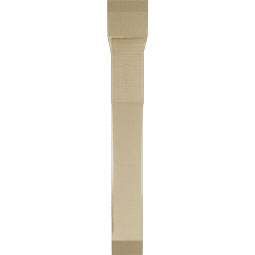 Ekena Millwork - BKTUR0554X36X40WTL06RCPR - Timberthane Faux Wood Westlake Style Bracket w/ Offset Brace, Slat Ends, 5 1/2"W x 36"D x 40"H, Primed Tan
