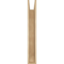 Ekena Millwork - BKTUR0554X36X40WTL06RCPR - Timberthane Faux Wood Westlake Style Bracket w/ Offset Brace, Slat Ends, 5 1/2"W x 36"D x 40"H, Primed Tan