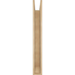 Ekena Millwork - BKTUR0554X36X44WTL06RCPR - Timberthane Faux Wood Westlake Style Bracket w/ Offset Brace, Slat Ends, 5 1/2"W x 36"D x 44"H, Primed Tan