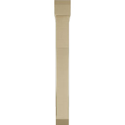 Ekena Millwork - BKTUR0554X36X48WTL06RCPR - Timberthane Faux Wood Westlake Style Bracket w/ Offset Brace, Slat Ends, 5 1/2"W x 36"D x 48"H, Primed Tan