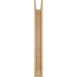 Ekena Millwork - BKTUR0554X36X48WTL06RCPR - Timberthane Faux Wood Westlake Style Bracket w/ Offset Brace, Slat Ends, 5 1/2"W x 36"D x 48"H, Primed Tan