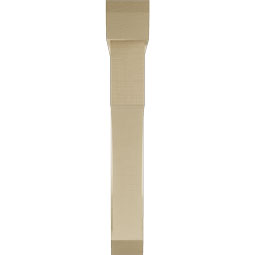 Ekena Millwork - BKTUR0554X38X38WTL06RCPR - Timberthane Faux Wood Westlake Style Bracket w/ Offset Brace, Slat Ends, 5 1/2"W x 38"D x 38"H, Primed Tan