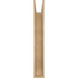 Ekena Millwork - BKTUR0554X38X38WTL06RCPR - Timberthane Faux Wood Westlake Style Bracket w/ Offset Brace, Slat Ends, 5 1/2"W x 38"D x 38"H, Primed Tan
