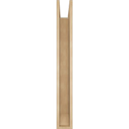Ekena Millwork - BKTUR0554X38X44WTL06RCPR - Timberthane Faux Wood Westlake Style Bracket w/ Offset Brace, Slat Ends, 5 1/2"W x 38"D x 44"H, Primed Tan