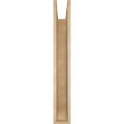 Ekena Millwork - BKTUR0554X40X40WTL06RCPR - Timberthane Faux Wood Westlake Style Bracket w/ Offset Brace, Slat Ends, 5 1/2"W x 40"D x 40"H, Primed Tan