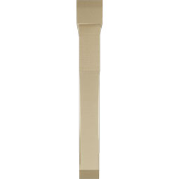 Ekena Millwork - BKTUR0554X40X44WTL06RCPR - Timberthane Faux Wood Westlake Style Bracket w/ Offset Brace, Slat Ends, 5 1/2"W x 40"D x 44"H, Primed Tan