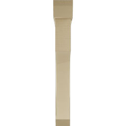 Ekena Millwork - BKTUR0554X42X42WTL06RCPR - Timberthane Faux Wood Westlake Style Bracket w/ Offset Brace, Slat Ends, 5 1/2"W x 42"D x 42"H, Primed Tan