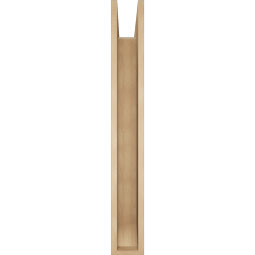 Ekena Millwork - BKTUR0554X42X42WTL06RCPR - Timberthane Faux Wood Westlake Style Bracket w/ Offset Brace, Slat Ends, 5 1/2"W x 42"D x 42"H, Primed Tan