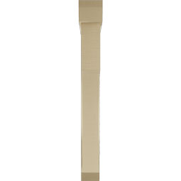 Ekena Millwork - BKTUR0554X42X48WTL06RCPR - Timberthane Faux Wood Westlake Style Bracket w/ Offset Brace, Slat Ends, 5 1/2"W x 42"D x 48"H, Primed Tan