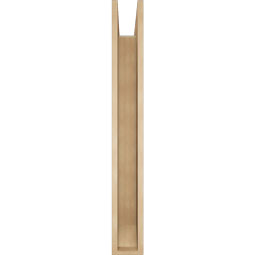 Ekena Millwork - BKTUR0554X44X44WTL06RCPR - Timberthane Faux Wood Westlake Style Bracket w/ Offset Brace, Slat Ends, 5 1/2"W x 44"D x 44"H, Primed Tan